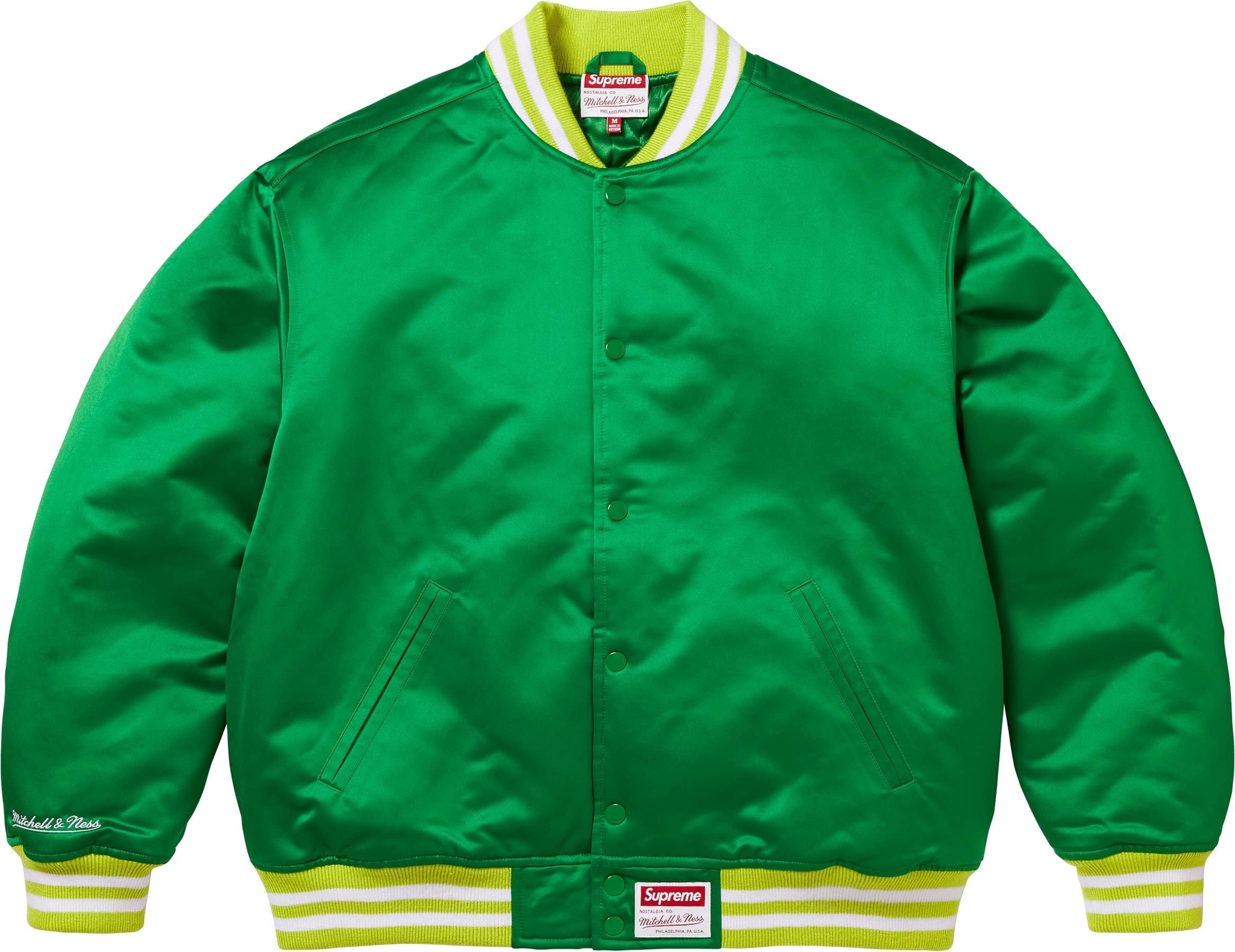 Supreme®/Mitchell & Ness Satin Varsity Jacket view 16